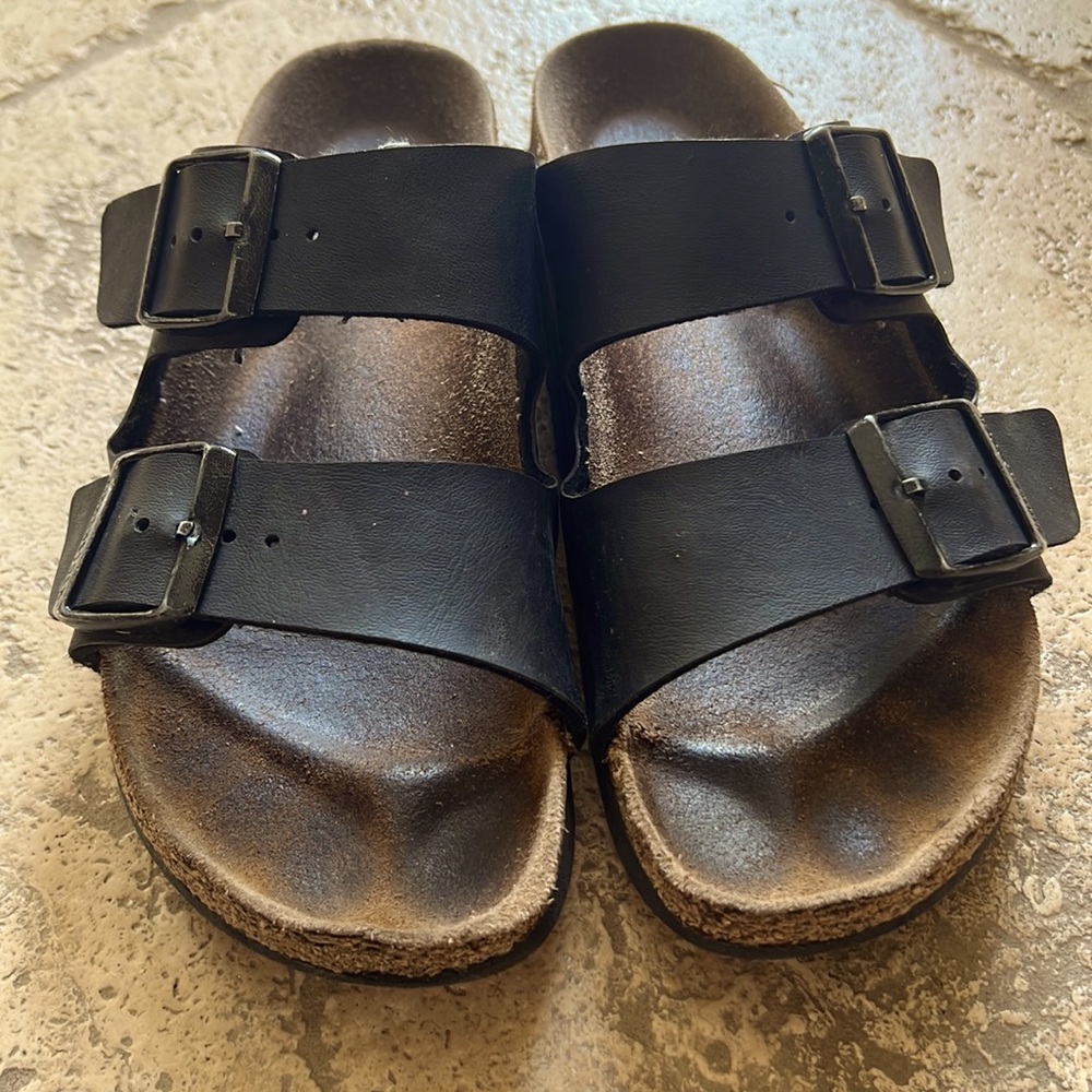 Birkenstock sandals size 7-7.5 US 38 EU black leather
